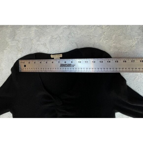 Vertical Design Womens Knotted Pullover Sweater Small Cashmere Black Preppy - Picture 7 of 8